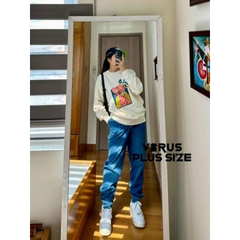 [viruSpluSSize]Quần Jean ống bo Rae Mo.de lưng thun dãn bigSize