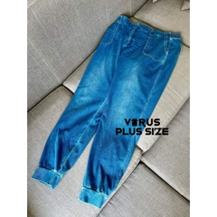[viruSpluSSize]Quần Jean ống bo Rae Mo.de lưng thun dãn bigSize