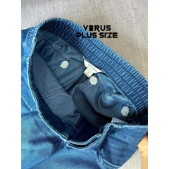 [viruSpluSSize]Quần Jean ống bo Rae Mo.de lưng thun dãn bigSize