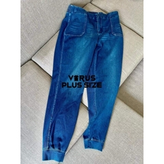 [viruSpluSSize]Quần Jean ống bo Rae Mo.de lưng thun dãn bigSize