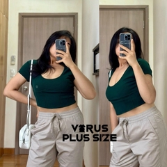 [viruSpluSSize]Áo crop corSet Aero baSic bigSize