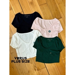 [viruSpluSSize]Áo crop corSet Aero baSic bigSize