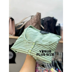 [viruSpluSSize]áo crop f21 thun tăm họa tiết kẻ Sọc baSic bigSize