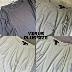 [viruSpluSSize]Áo croptop f21 thun gân tay dài bigSize(9940)