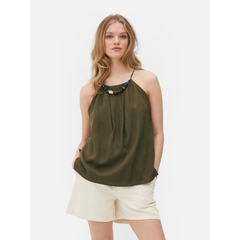 [viruSpluSSize]Áo kiểu Primark yếm phối charm đá bigSize