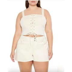 [viruSpluSSize]áo corSet F21 lace up bigSize(7515)