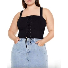[viruSpluSSize]áo corSet F21 lace up bigSize(7515)