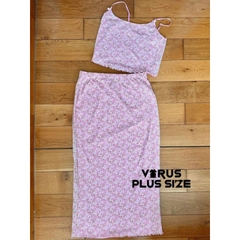 [viruSpluSSize]Set F21 hoa nhí bigSize xuất xịn (có bán lẻ áo dây - chân váy)