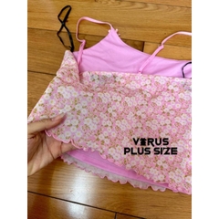 [viruSpluSSize]Set F21 hoa nhí bigSize xuất xịn (có bán lẻ áo dây - chân váy)