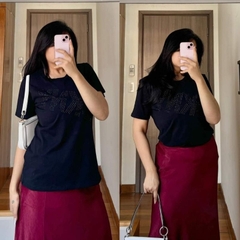 [viruSpluSSize]áo thun DKNY thun co giãn tốt lấp lánh bigSize