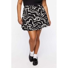 [viruSpluSSize]chân váy f21pluS chữ a 1 lớp thun cotton co giãn bigSize(8889)