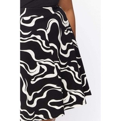 [viruSpluSSize]chân váy f21pluS chữ a 1 lớp thun cotton co giãn bigSize(8889)