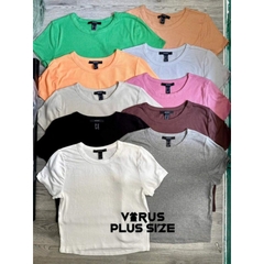 [viruSpluSSize]áo crop f21 tiện dụng - đa dạng màu chất thun bigSize