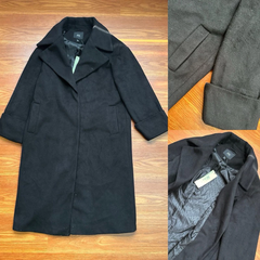 [virusplussize]áo dạ đen cổ bẻ river island bigsize
