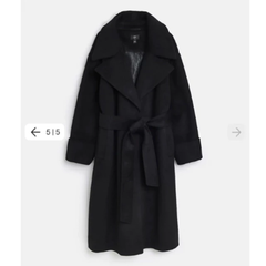 [virusplussize]áo dạ đen cổ bẻ river island bigsize