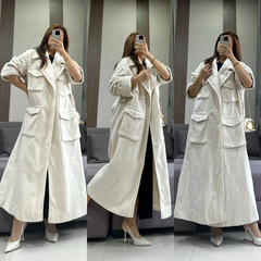[virusplussize]Áo dạ mùa đông bigsize asos trắng