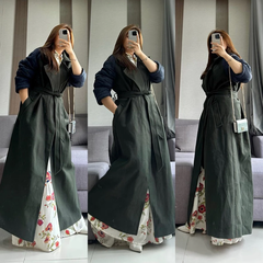 [virusplussize]Áo dạ asos màu rêu tay trần bông bigsize