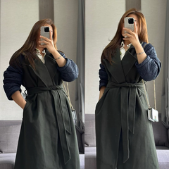 [virusplussize]Áo dạ asos màu rêu tay trần bông bigsize