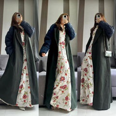 [virusplussize]Áo dạ asos màu rêu tay trần bông bigsize