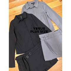 [virusplussize]Set f21plus áo somi mix quần váy kaki thun bigsize xuất xịn(có tách lẻ)
