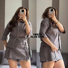 [virusplussize]Set f21plus áo somi mix quần váy kaki thun bigsize xuất xịn(có tách lẻ)