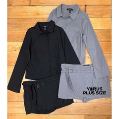 [virusplussize]Set f21plus áo somi mix quần váy kaki thun bigsize xuất xịn(có tách lẻ)