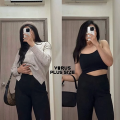[viruSpluSSize]quần Tregging GJ xẻ gấu chất thu da lộn co giãn bigSize