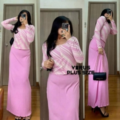 [viruSpluSSize]Chân váy f21 lưng thun bigSize xuất dư đẹp