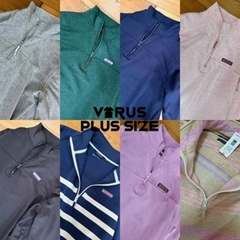 [viruSpluSSize]áo Sweater zip vineyard nỉ bông mềm mịn bigSize