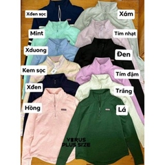 [viruSpluSSize]áo Sweater zip vineyard nỉ bông mềm mịn bigSize