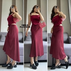 [viruSpluSSize]Áo dây f21pluS nhung xuất dư bigSize(5182)