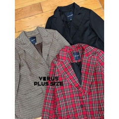 [viruSpluSSize]Blazer Caro Studio Park vải flannel bigSize xuất dư