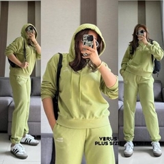 [viruSpluSSize]Set hoodie/ quần nỉ GJ bigSize xúât dư
