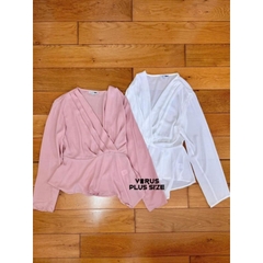 [viruSpluSSize]Áo peplum FaShion voan thanh lịch bigSize
