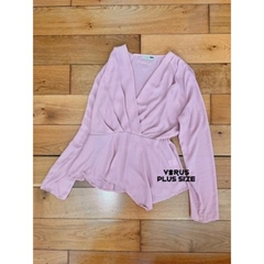 [viruSpluSSize]Áo peplum FaShion voan thanh lịch bigSize