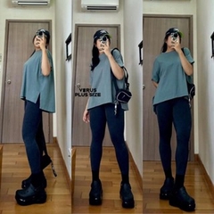 Áo thun MUJ.I tay nối overSize xuất xịn