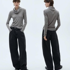 [viruSpluSSize]Áo cổ lọ Xoài mng len gân bigSize