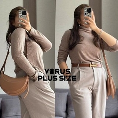 [viruSpluSSize]Áo cổ lọ Xoài mng len gân bigSize