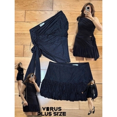 [viruSpluSSize]Set áo lệch vai/ chân váy bí Primark bigSize xuất xịn