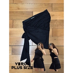 [viruSpluSSize]Set áo lệch vai/ chân váy bí Primark bigSize xuất xịn