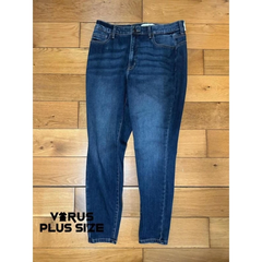 [virusplussize]Quần jean Disclose 1 nút ống ôm bigsize