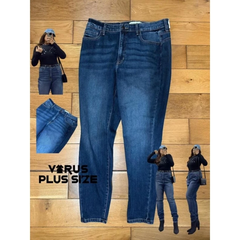 [virusplussize]Quần jean Disclose 1 nút ống ôm bigsize