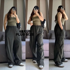 [virusplussize]Quần dù lưng thun Topten bigsize