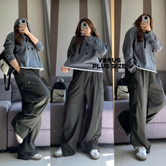 [virusplussize]Quần dù lưng thun Topten bigsize