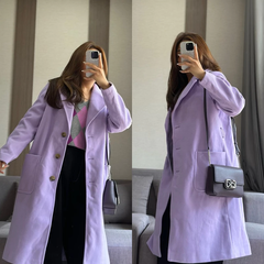[viruSpluSSize]Áo dạ M&S bigSize cổ bẻ đen/tím xuất xịn