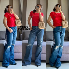 [virusplussize]Áo thun Aero chất thun gân bigsize