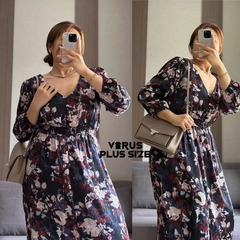[virusplussize]Đầm lụa Studio 1886 eo mocking bigsize