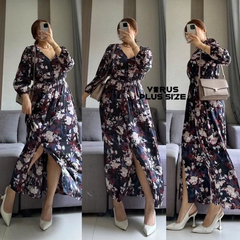 [virusplussize]Đầm lụa Studio 1886 eo mocking bigsize