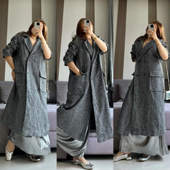 [virusplussize]áo dạ mua đông m&s sọc nhuyễn bigsize form dài