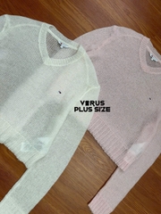 Áo len crop Tommy mỏng nhẹ xuất xịn bigsize